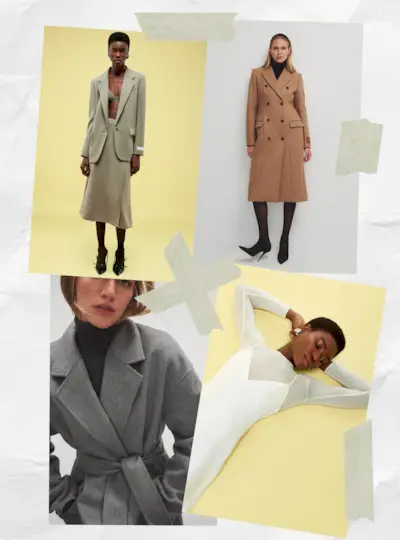 affordable quiet luxury brand, artizia, shown in a collage of image of models