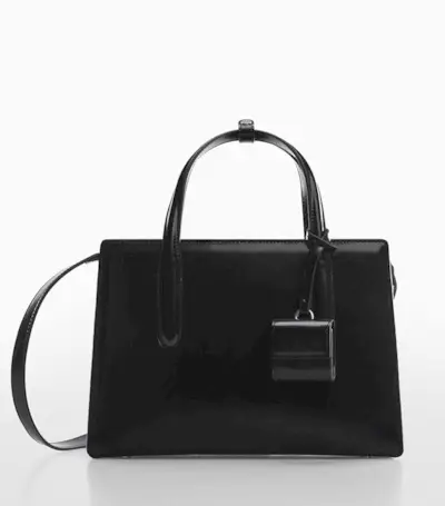Mango + Saffiano-Effect Small Shopper Bag