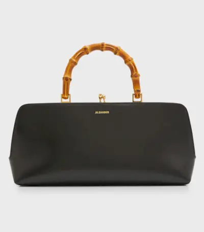 Jil Sander + Goji Small Bamboo Top-Handle Bag