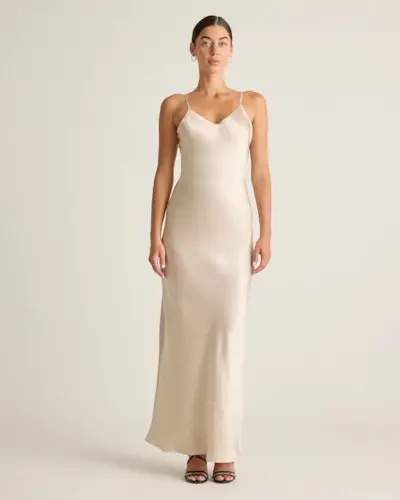 100% Washable Silk Maxi Slip Dress