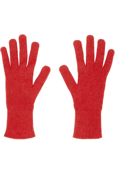 Baserange, Red Ribbed Gloves