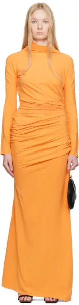 Orange Twist Maxi Dress