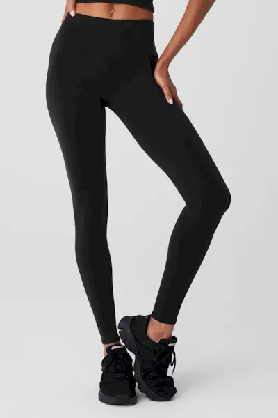 High-Waist Airbrush Legging - Black