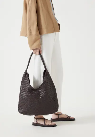 Leather Weave Tote