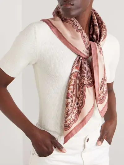Paisley-Print Silk-Twill Scarf