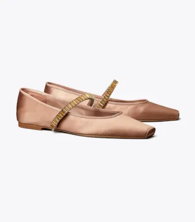 Tory Burch + Crystal Ballet Flats