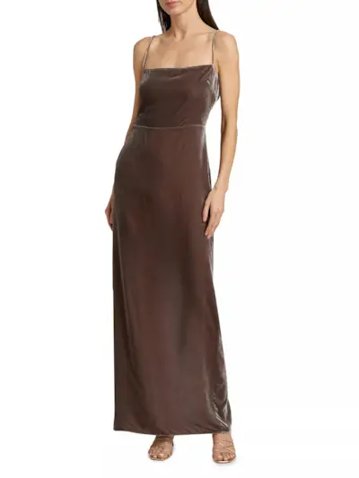 Frankie Velvet Maxi Slipdress