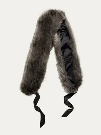 Saint Laurent, Ribbon Faux Fur Scarf