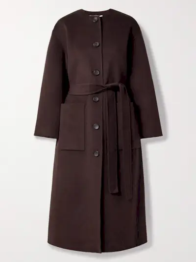 ULLA JOHNSON, Fernanda Belted Wool-Blend Felt Coat