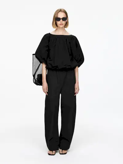 Barrel-Leg Trousers – Black – Women – Arket Gb