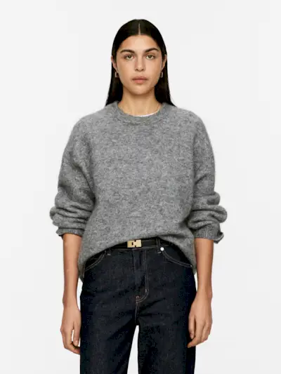 Alpaca-Wool Blend Jumper – Light Grey – Women – Arket Gb