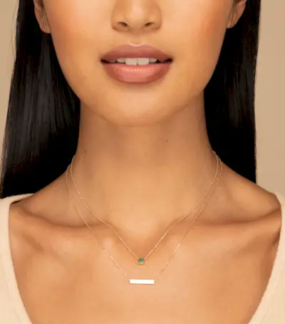 Mejuri + Malachite Square Necklace