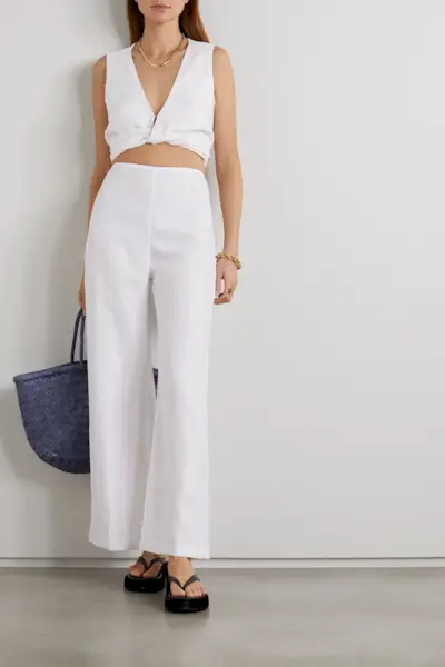 Faithfull the Brand + Ottavio Linen Wide-Leg Pants