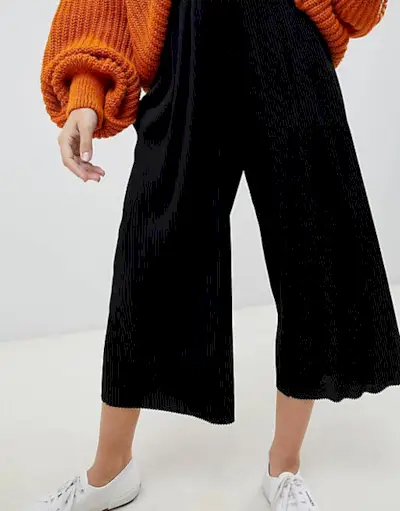 ASOS + Plisse Culotte Pants
