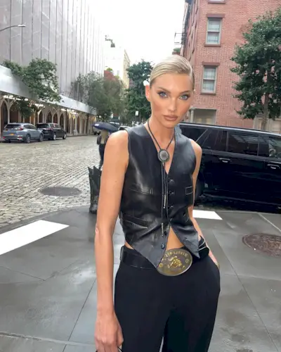 elsa hosk ralph lauren western outfit