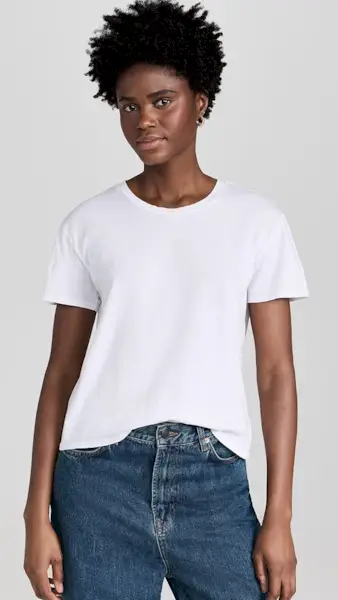 Perfectwhitetee Harley Cotton Boxy Crew Tee