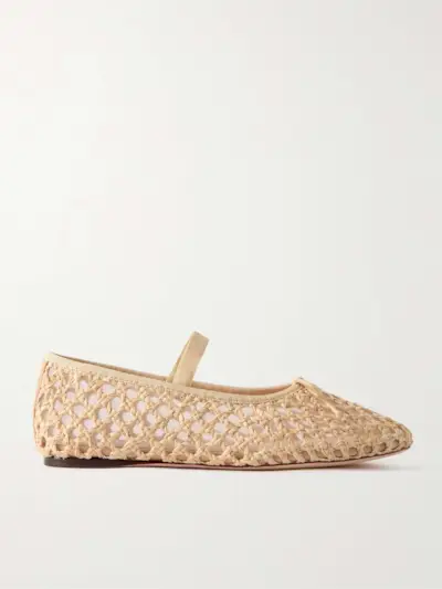 Leonie Woven Raffia Ballet Flats