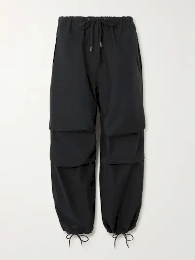 Cotton-Blend Wide-Leg Cargo Pants