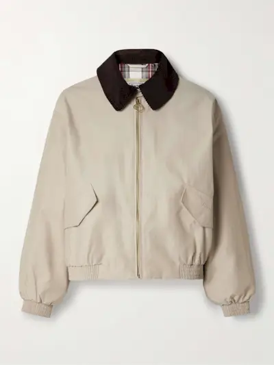 + Barbour the Edit by Alexa Anna Corduroy-Trimmed Cotton-Blend Jacket