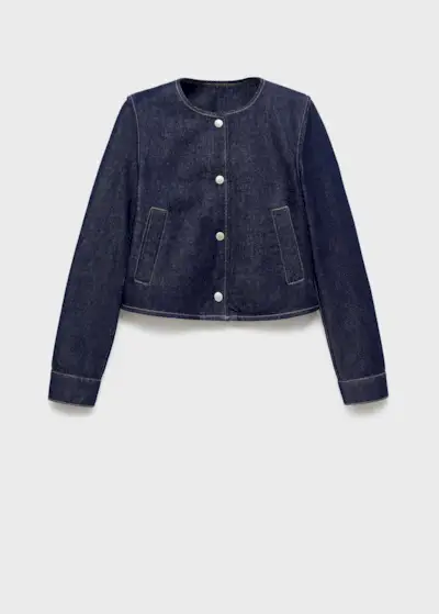Denim Crop Jacket - Women | Mango United Kingdom