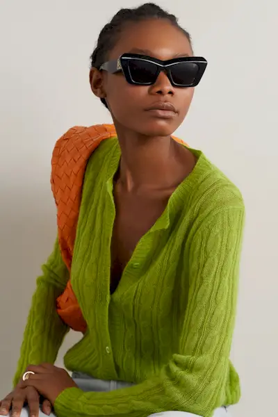 Loewe + Oversized Cat-Eye Acetate Sunglasses