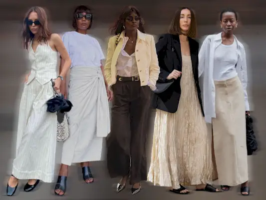 a collage of the best summer work outfits