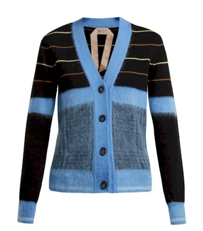 No.21 + Striped Wool Cardigan