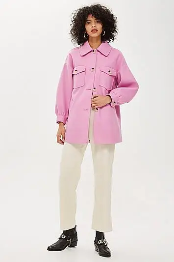 Topshop + Button Front Shacket