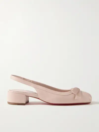 Mamaflirt 30 Bow-Embellished Leather Slingback Pumps