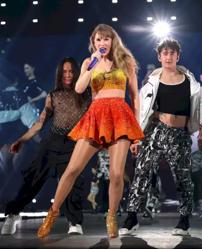 Taylor Swift 1989 outfits new era tour looks colors orange and yellow