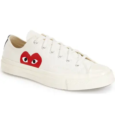 Comme des Garçons Play x Converse + Hidden Heart Low Top Sneaker