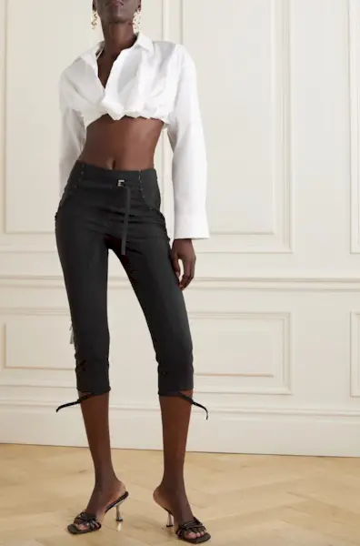 Jacquemus + Caraco Cropped Wool-Blend Slim-Leg Pants