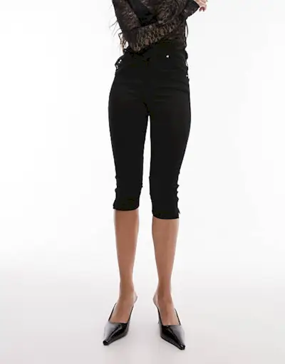 Topshop + Jamie Capri Jean in Black