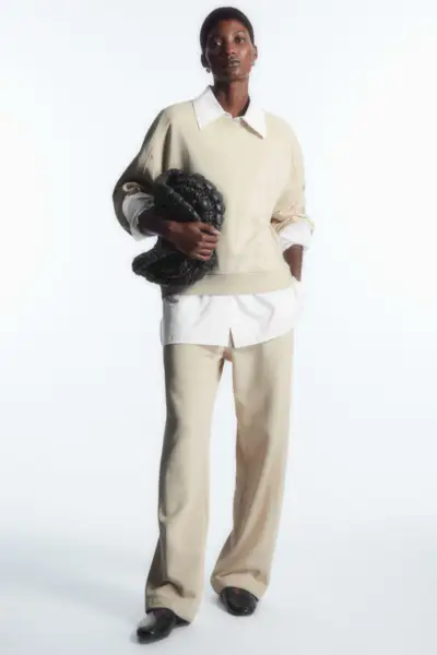 COS + Contrast-Panel Crew-Neck Sweatshirt