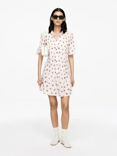 Printed Mini Dress – Off White/floral – Women – Arket Gb