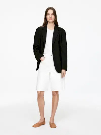 Long Denim Shorts – White – Women – Arket Gb