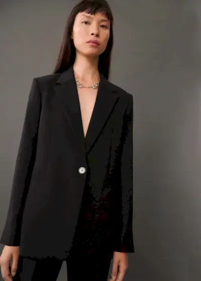 Straight-Fit Suit Blazer