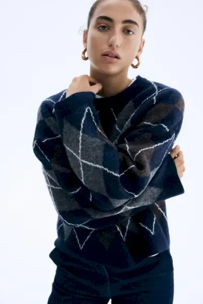 Jacquard-Knit Jumper