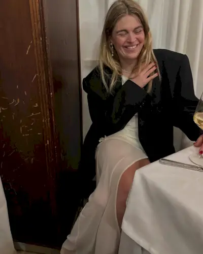 Sidsel Alling wearing a sheer skirt.