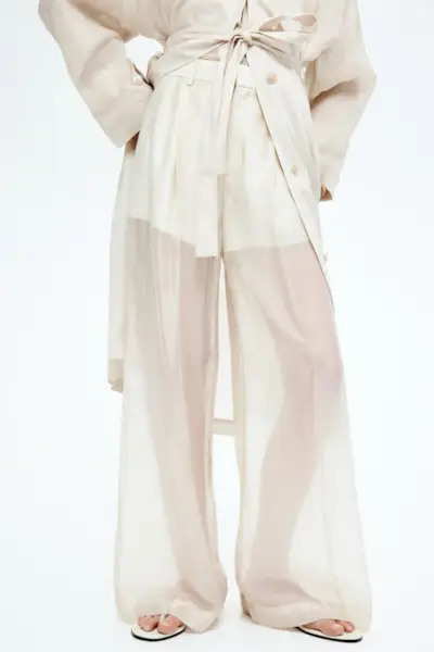 Wide Sheer Trousers