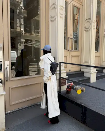 Mimi Nguyen wears sheer shoes.