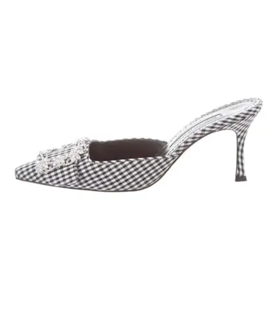 Manolo Blahnik + Gingham Mules