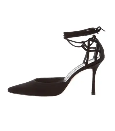 Manolo Blahnik + Canvas Wrap-Around Pumps