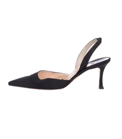 Manolo Blahnik + Woven Slingback Pumps