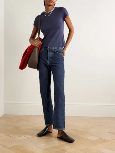'90s Pinch Waist High-Rise Straight-Leg Jeans