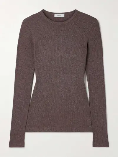 Delphi Ribbed Jersey Top