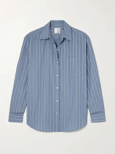 Yoshi Striped Cotton and Lyocell-Blend Poplin Shirt
