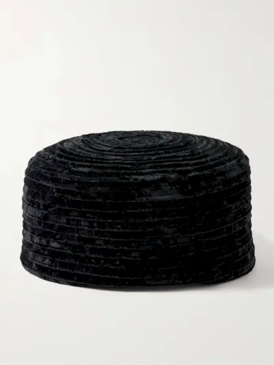 Lauren Silk-Blend Velvet Flat Cap