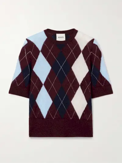 Anders Argyle Cashmere and Mohair-Blend Sweater