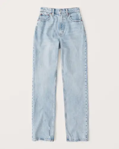 Abercrombie & Fitch + Curve Love Ultra High Rise 90s Straight Jean